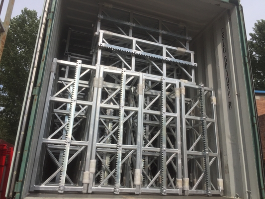 Passenager Hoist Parts 4.0mm Thickness Mast Tower With Rack For WICKHAM Building Hoist