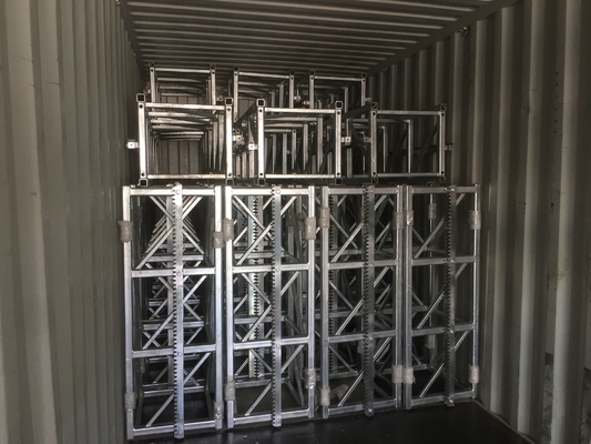 Passenager Hoist Parts 4.0mm Thickness Mast Tower With Rack For WICKHAM Building Hoist