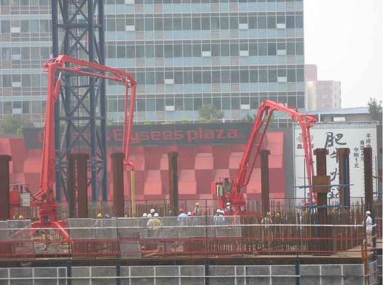 Building Site 13meters Concrete Pump Boom , 4kw Static Boom Placer