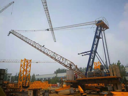 Frequency Control 30m Jib Derrick Crane , 440V for Dismantling Inncer Climbing Construction Crane