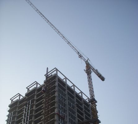 Electric 50Hz Self Climbing Tower Crane With 12ton Lifting Capacity Panel Type