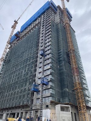 SC200 Single Cage 96m/Min Exterior Construction Elevator For Material Lift