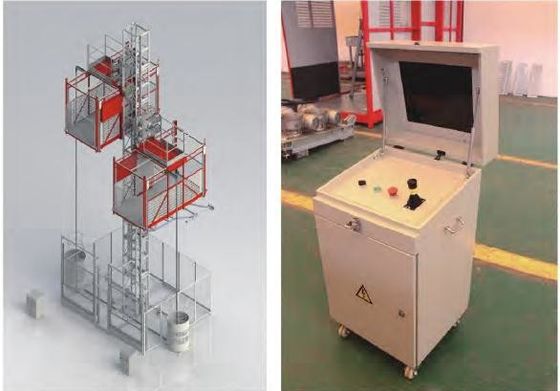 1.6ton/Cage Goods Hoist Lifts/ passenger hoist with VFD cotrol/ hot galvanized mast and cage  customized hoist