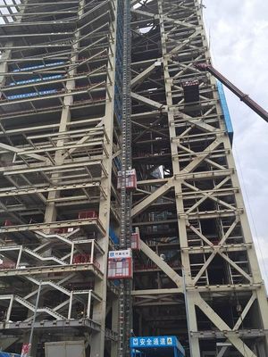 1.6ton/Cage Goods Hoist Lifts/ passenger hoist with VFD cotrol/ hot galvanized mast and cage  customized hoist