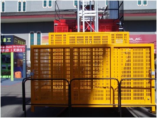 SC200 Building Material Hoist/ construction elevator with VFD control/hot dip galvanized mast and cage with busbar hoist