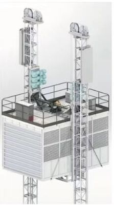 Twin Mast SCE500 Building Site Hoist For 30 Passenger heavy duty lifter/dual mast heavy duty hoist with big cage