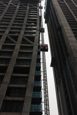 Single Cage 110kw Temporary Construction Elevators 96m/Min Construction Man Lift