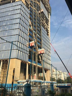 Hot Galvanized 300m 46m/Min Rack And Pinion Construction Hoist For Passenger