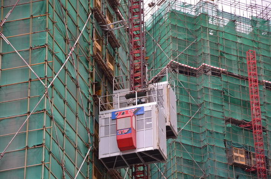 Hot Galvanized 300m 46m/Min Rack And Pinion Construction Hoist For Passenger