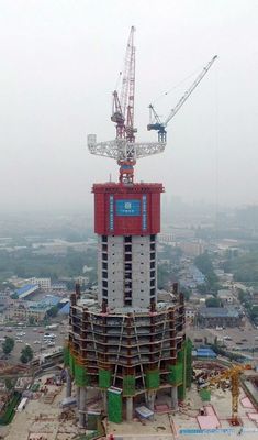 Double cages mid-speed with Rack and Pinion Building Hoist/ 2000kgs Load with Inverter and hot galvanized mast