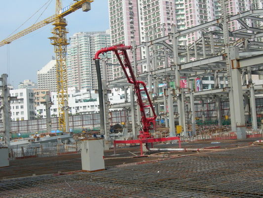 R Shaped 18m Manual Placing Boom For Concrete Distribution