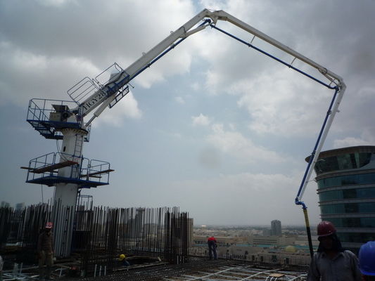 Inner Climbing Fixed 24m Spider Concrete Placing Boom For Construction Tower