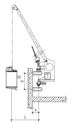 Parapet Wall Mounted Glass Cleaning Machine Aluminium Cradle For Building Maitenance