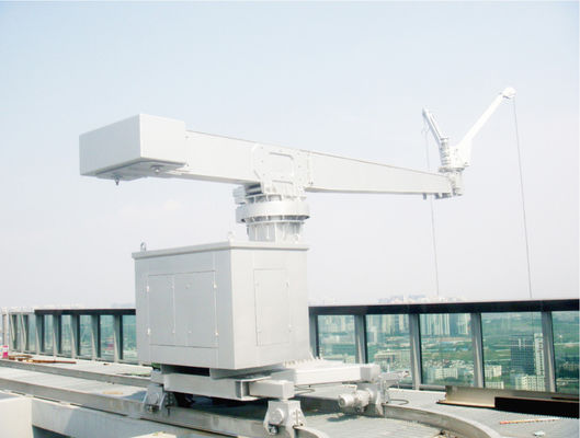 500m Height Building Maintenance Unit With 300kg Aluminium Gondola Permanently Installed On Building Top
